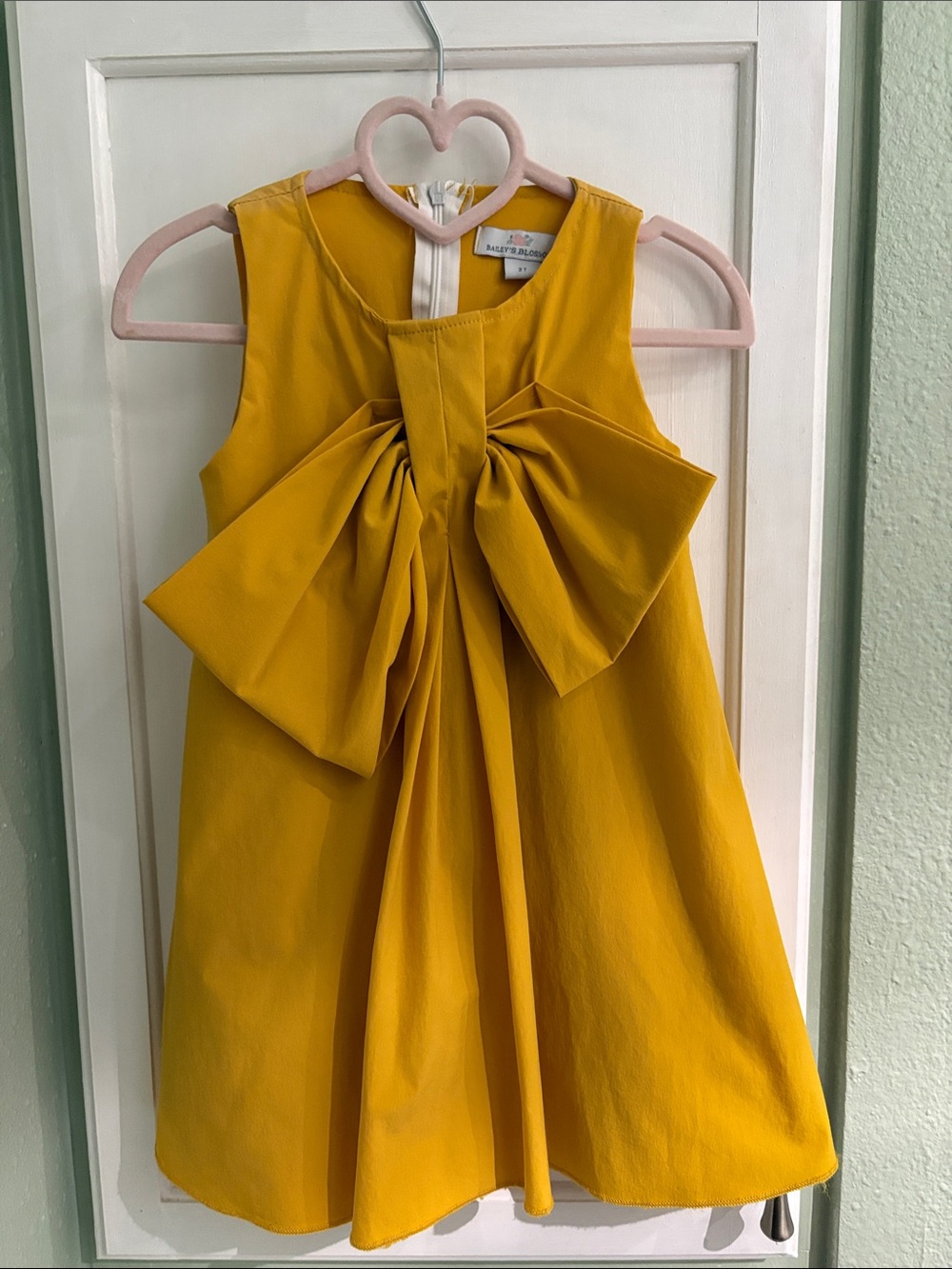 2T Bailey’s Blossoms Mustard Yellow Shift Dress
